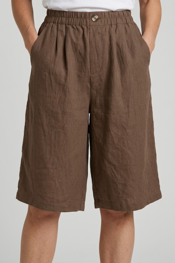 Womens Elastic Waist Pull On Shorts Relaxed Fit Breathable