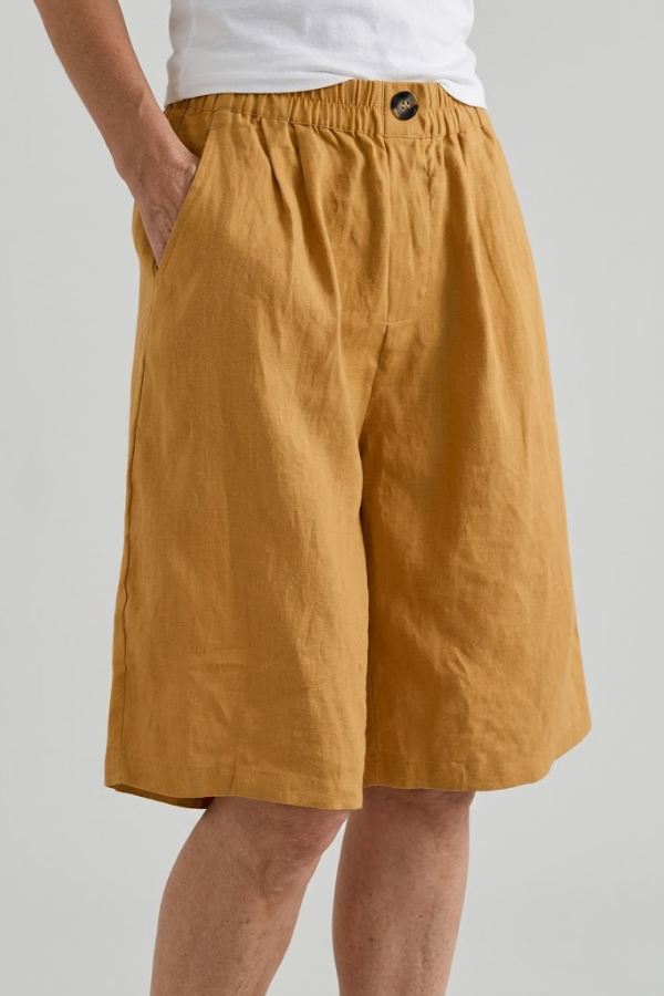 Womens Elastic Waist Pull On Shorts Relaxed Fit Breathable