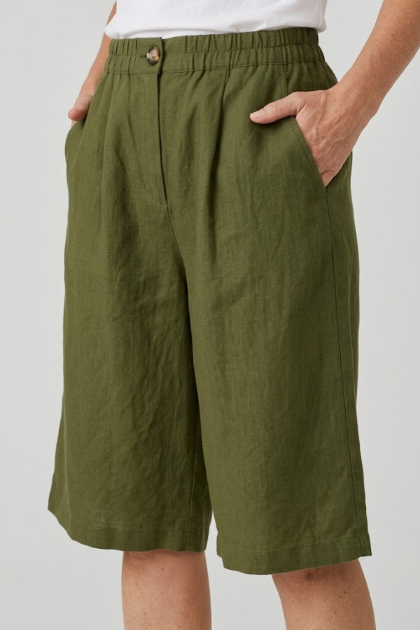 Womens Elastic Waist Pull On Shorts Relaxed Fit Breathable