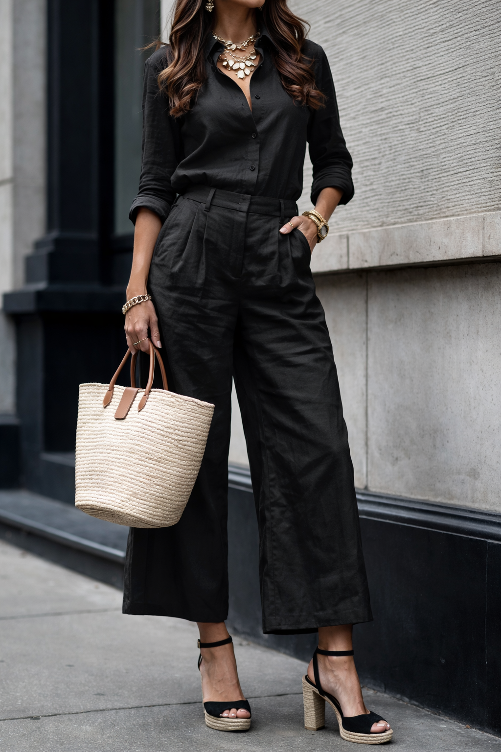 Womens Capri Pants and Loose Shirt Set
