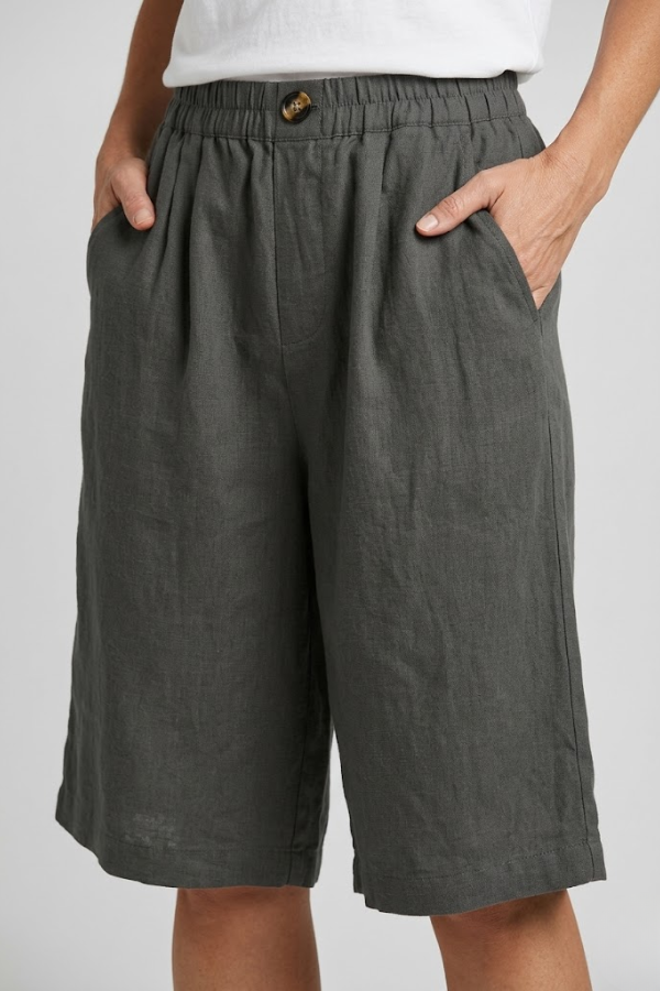 Womens Elastic Waist Pull On Shorts Relaxed Fit Breathable