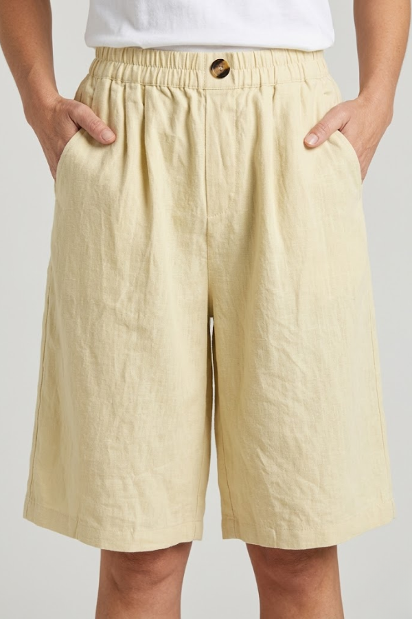Womens Elastic Waist Pull On Shorts Relaxed Fit Breathable