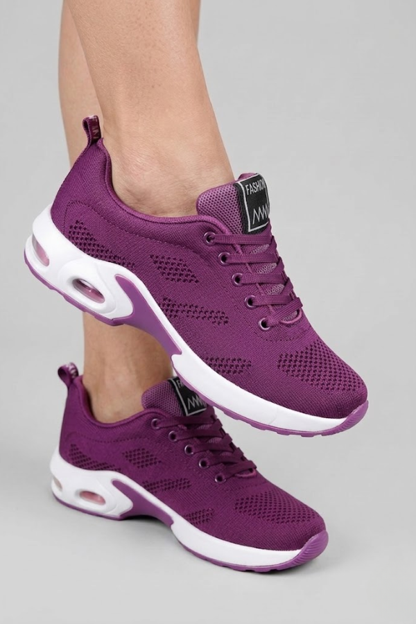 Womens Air Cushion Walking Sneakers Breathable Mesh