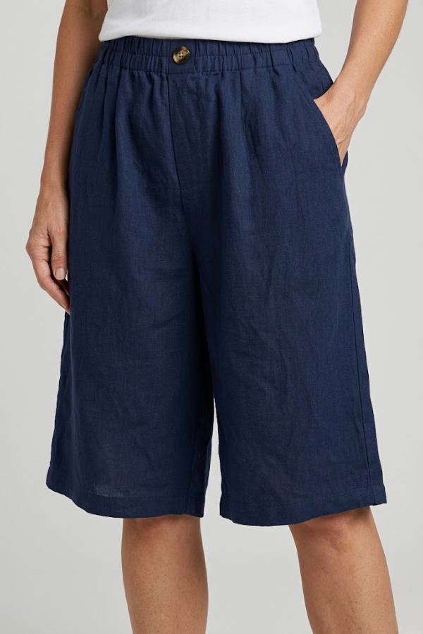 Womens Elastic Waist Pull On Shorts Relaxed Fit Breathable