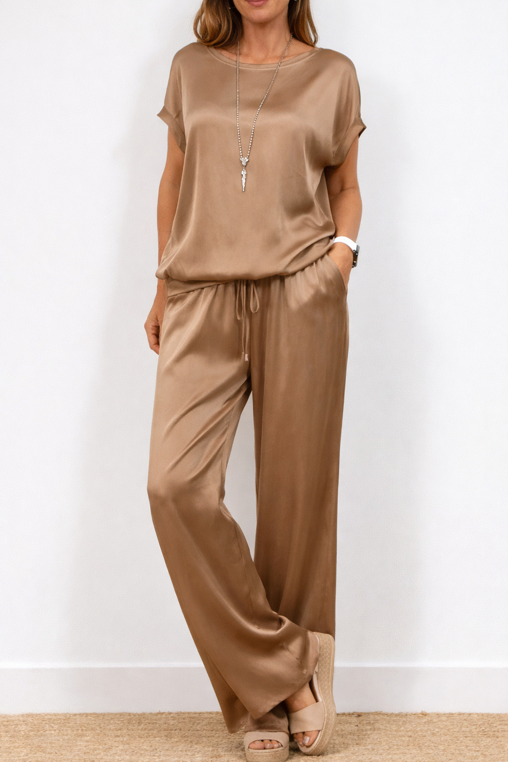 Womens Elegant Embroidered Two Piece Set