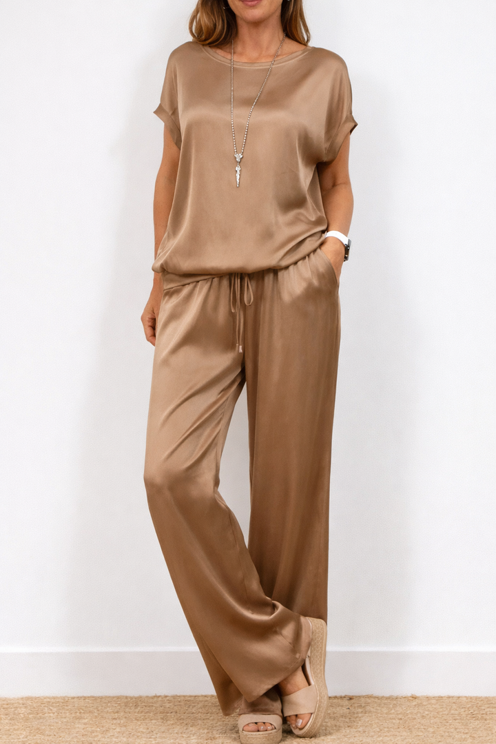 Womens Elegant Embroidered Two Piece Set