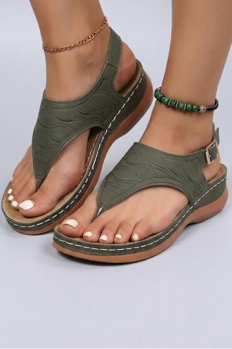 Womens Contoured Strappy Sandals Cushioned Insole