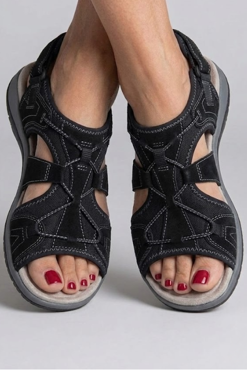 Womens Orthopaedic Leather Sandals Arch Support