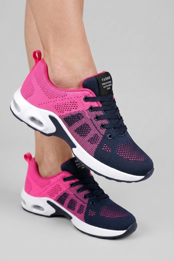 Womens Air Cushion Walking Sneakers Breathable Mesh