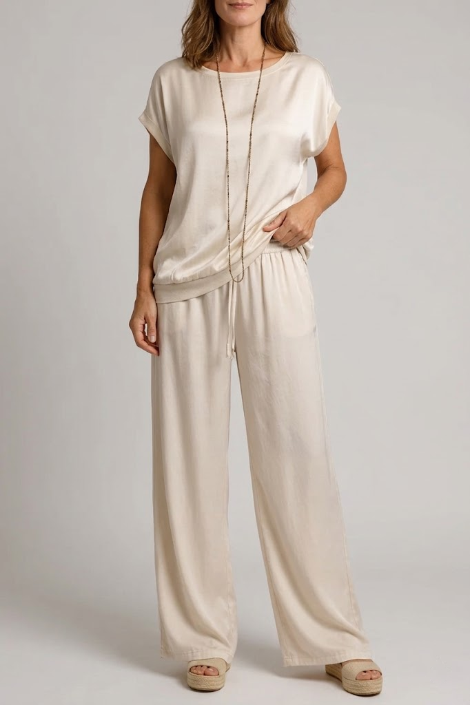 Womens Elegant Embroidered Two Piece Set