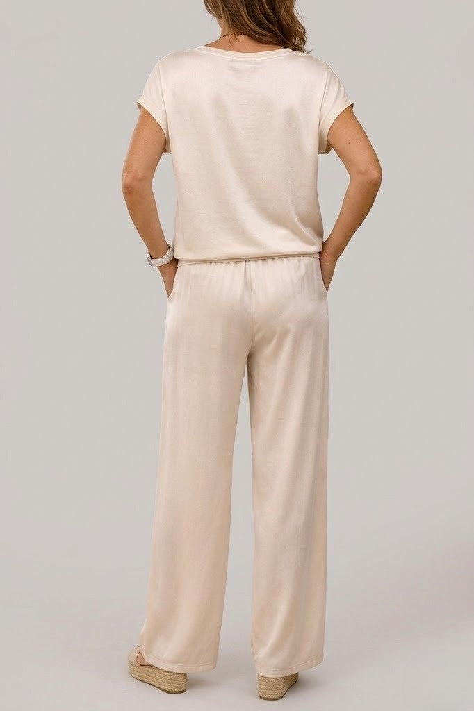 Womens Elegant Embroidered Two Piece Set