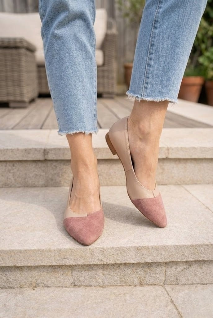 Womens Pointed Toe Slip On Ballet Flats