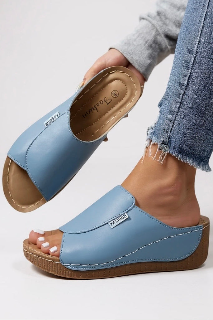 Womens Minimalist Platform Slides Lightweight Contoured