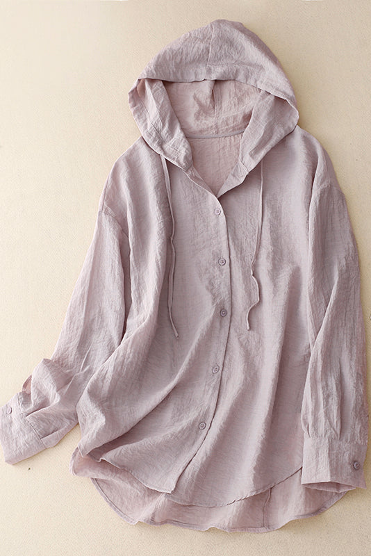 Womens Lightweight Button Hoodie Summer Layer