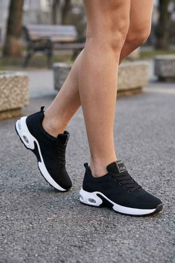Womens Air Cushion Walking Sneakers Breathable Mesh