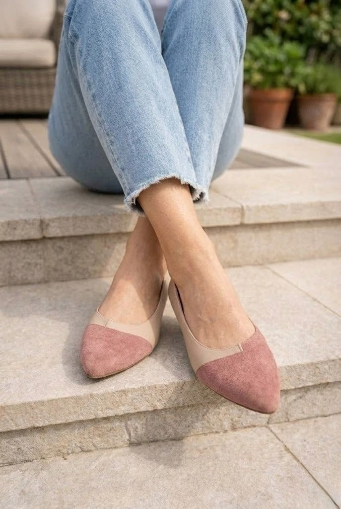 Womens Pointed Toe Slip On Ballet Flats