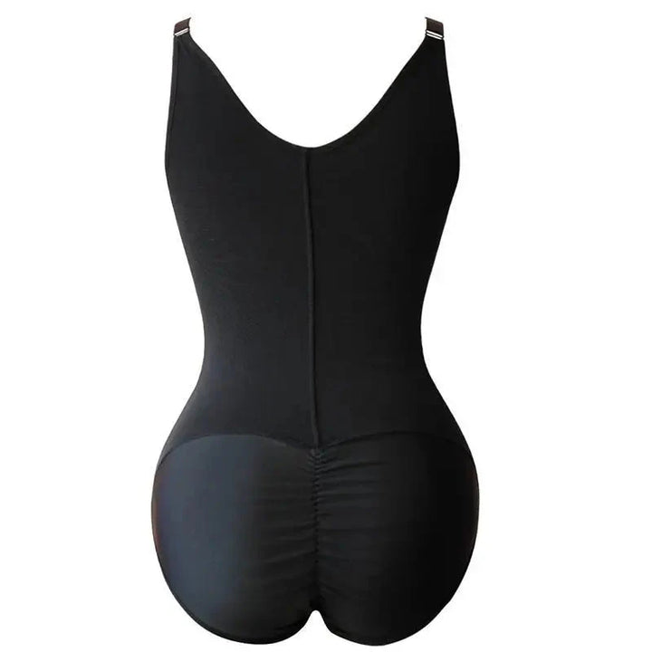 Womens Full Coverage Zip Front Slimming Bodysuit Shaper