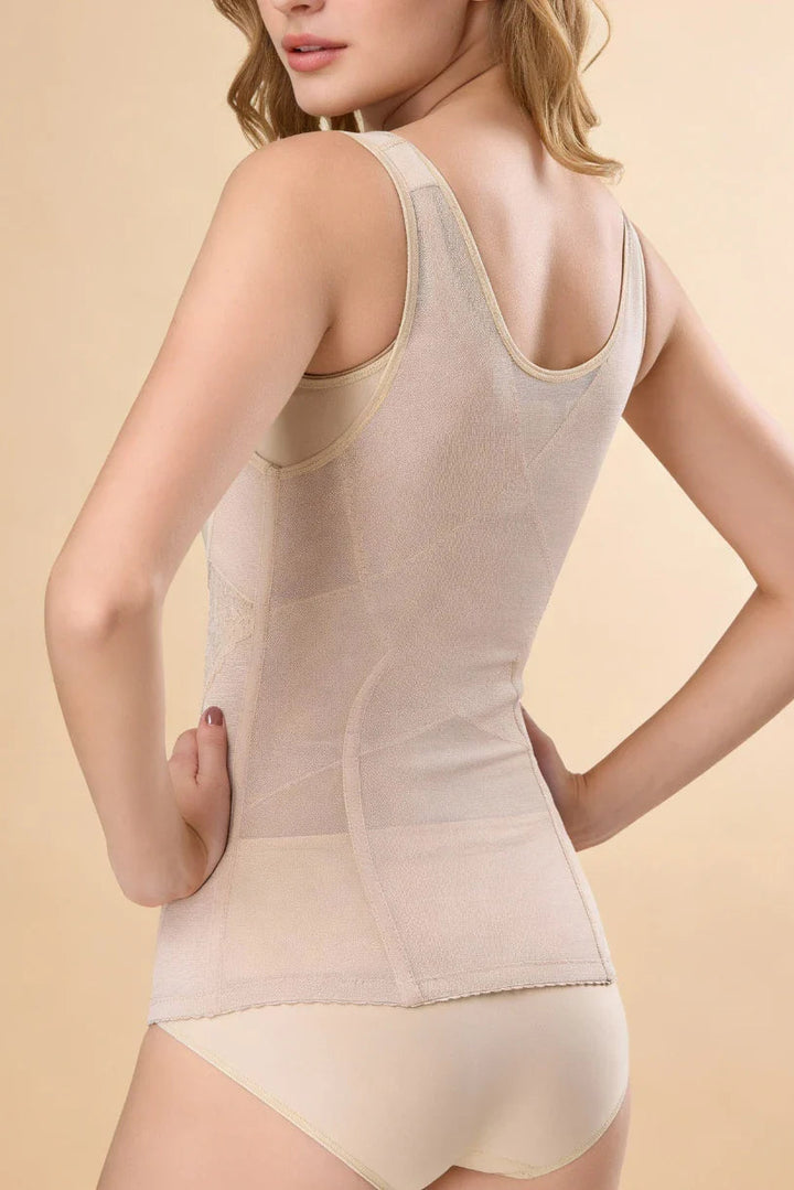 Womens Waist Shaping Corset with Lace Detail Hook Closure