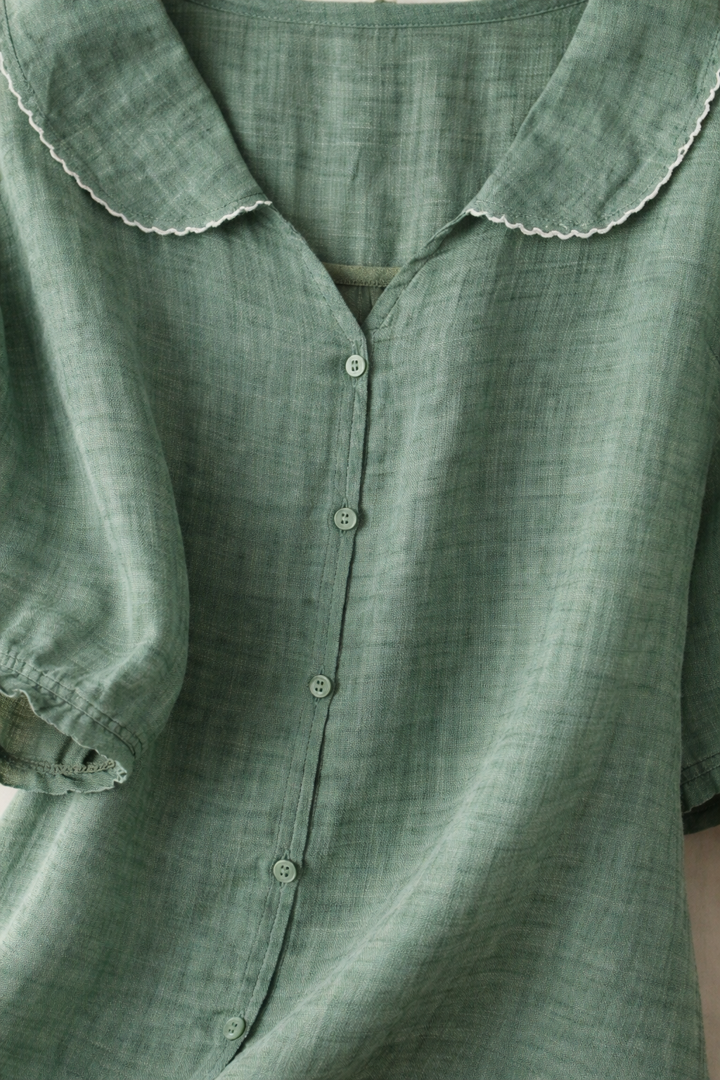 Womens Vintage Button Detail Blouse