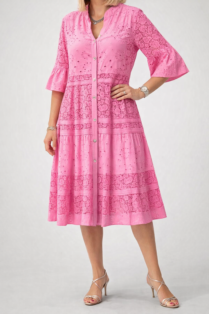 Floral Print Midi Dress with Classic Feminine Silhouette