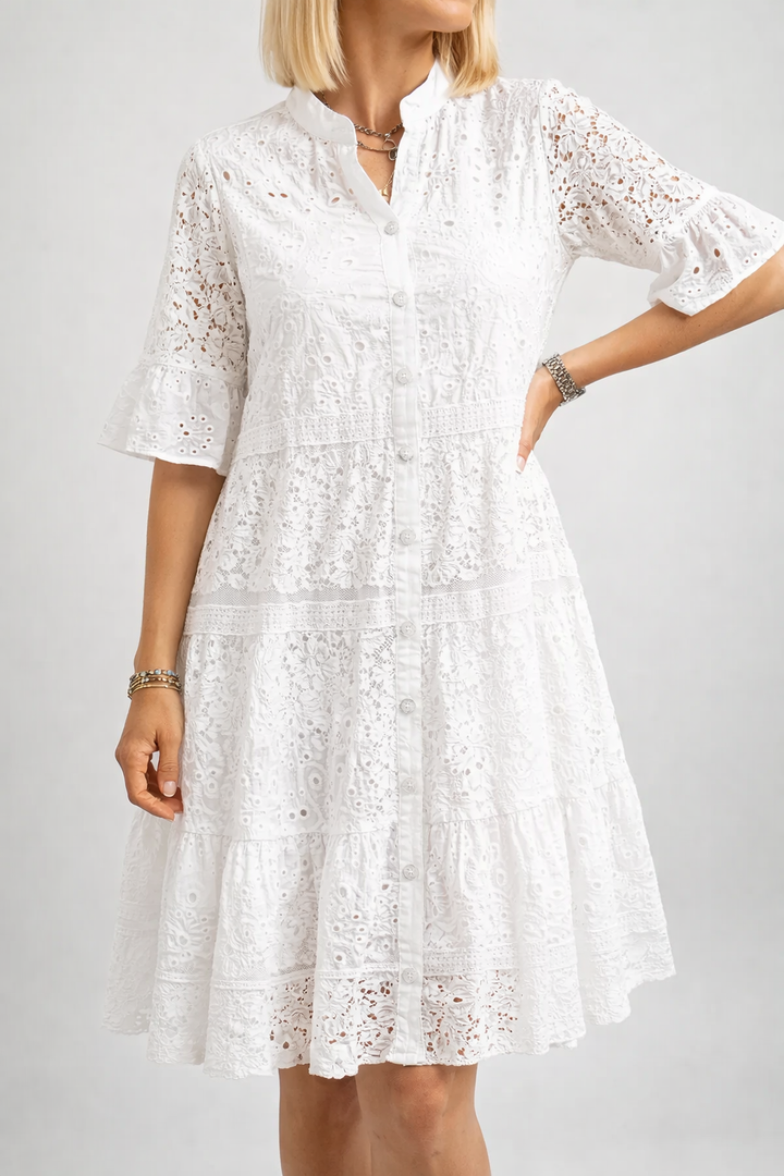 Floral Print Midi Dress with Classic Feminine Silhouette