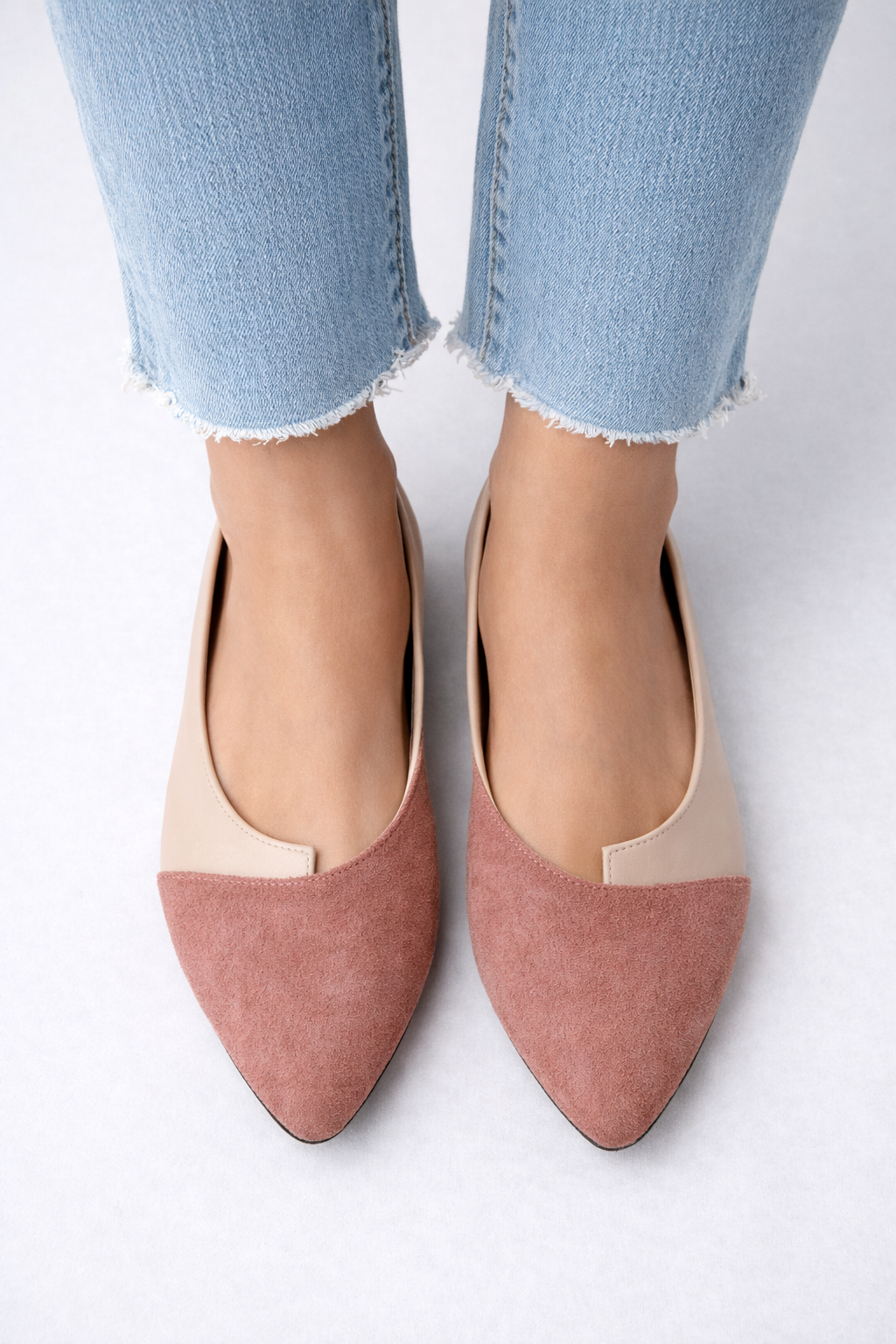 Womens Pointed Toe Slip On Ballet Flats