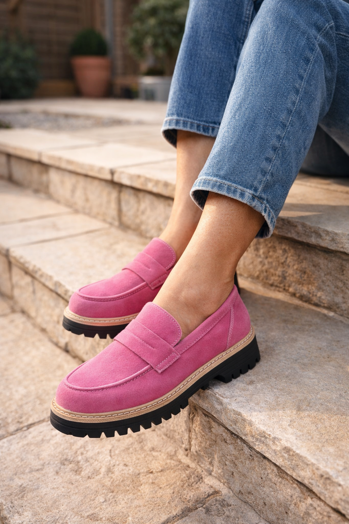 Womens Chunky Sole Rounded Toe Ballet Flats