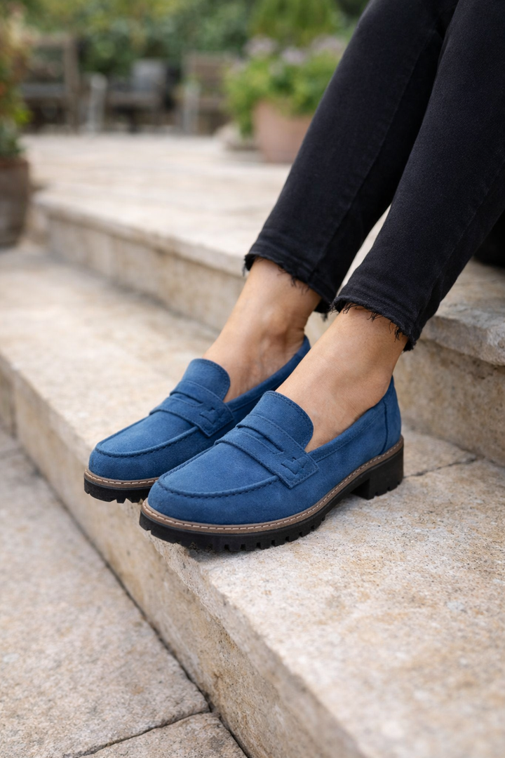 Womens Chunky Sole Rounded Toe Ballet Flats