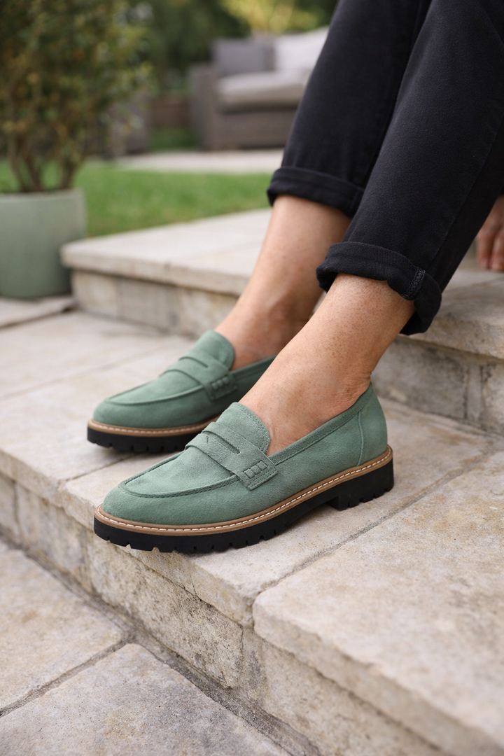 Womens Chunky Sole Rounded Toe Ballet Flats