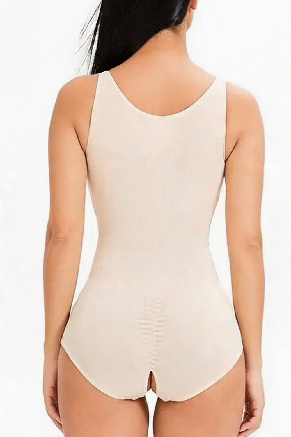Womens Full Coverage Zip Front Slimming Bodysuit Shaper