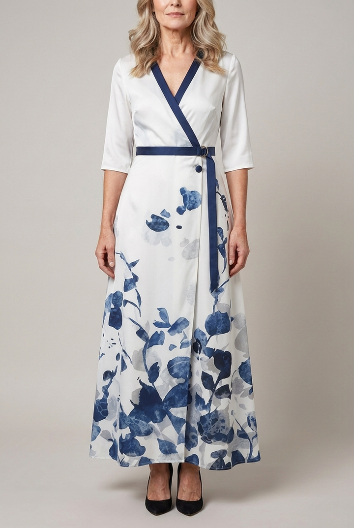 Tailored Midi Dress Zip Closure Fitted Waist