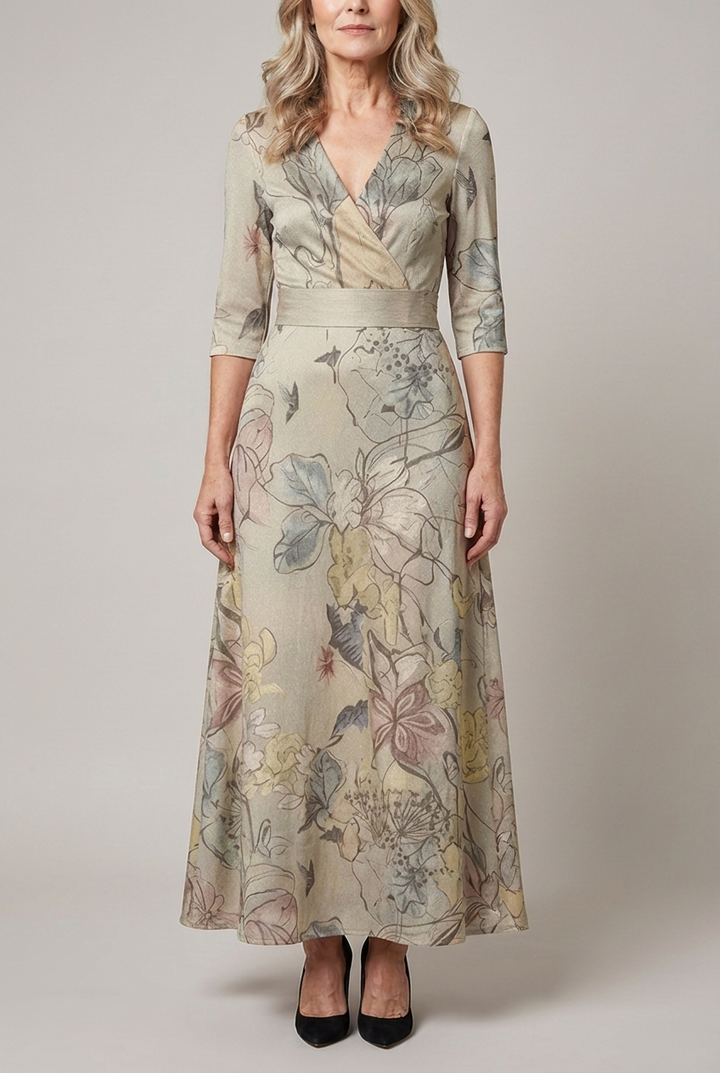 Tailored Midi Dress Zip Closure Fitted Waist