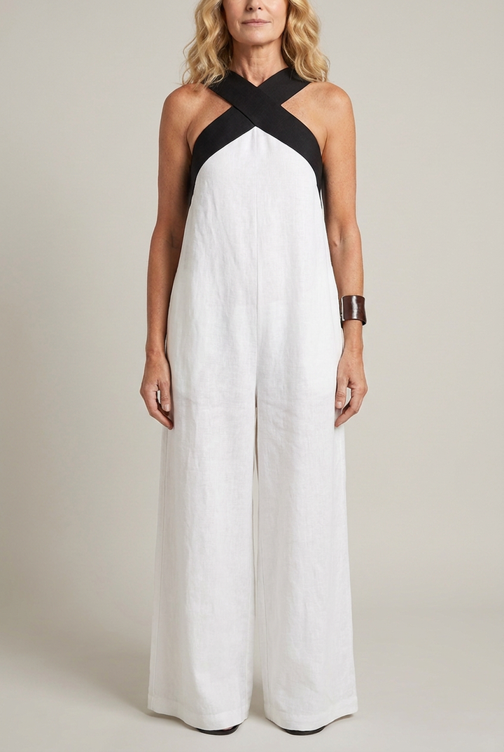 Crossed Front V Neck Maxi Dress Short Sleeve Breathable