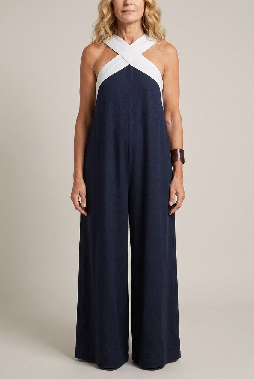 Crossed Front V Neck Maxi Dress Short Sleeve Breathable