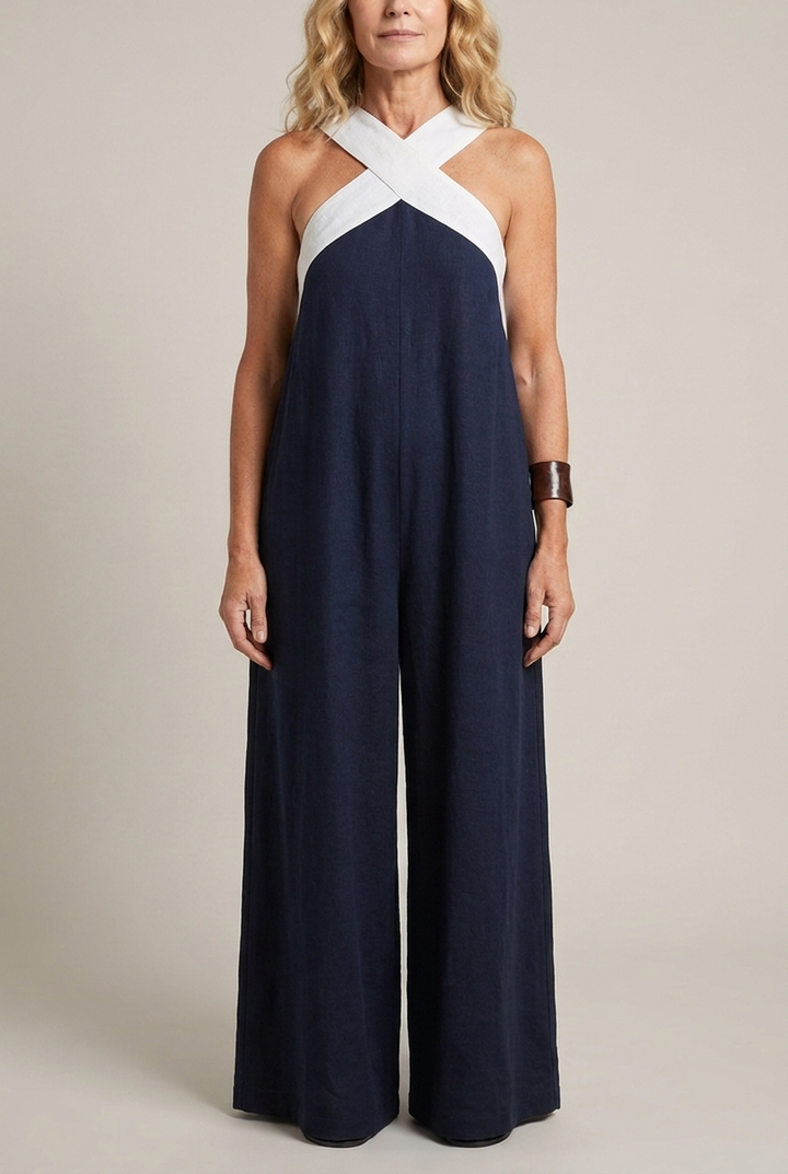 Crossed Front V Neck Maxi Dress Short Sleeve Breathable