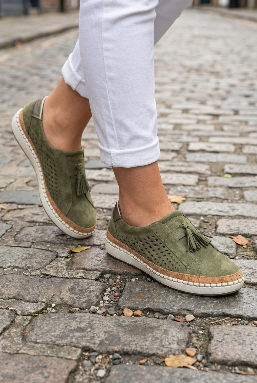 Womens Orthopaedic Slip On Sneakers Cushioned Breathable