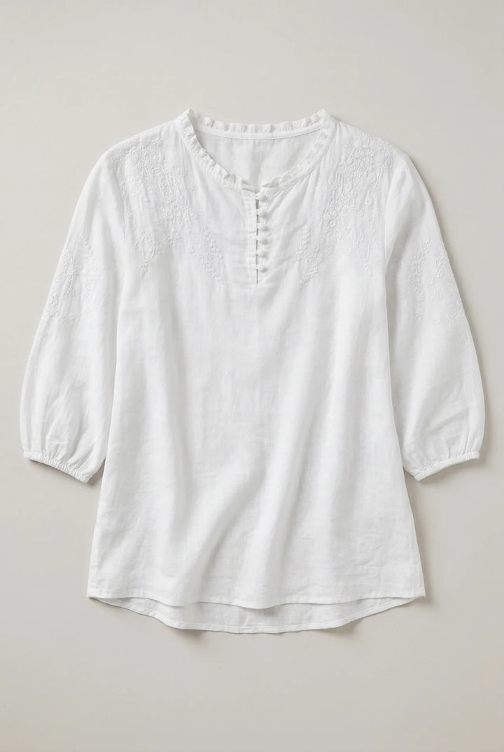 Womens Floral Button Front Blouse