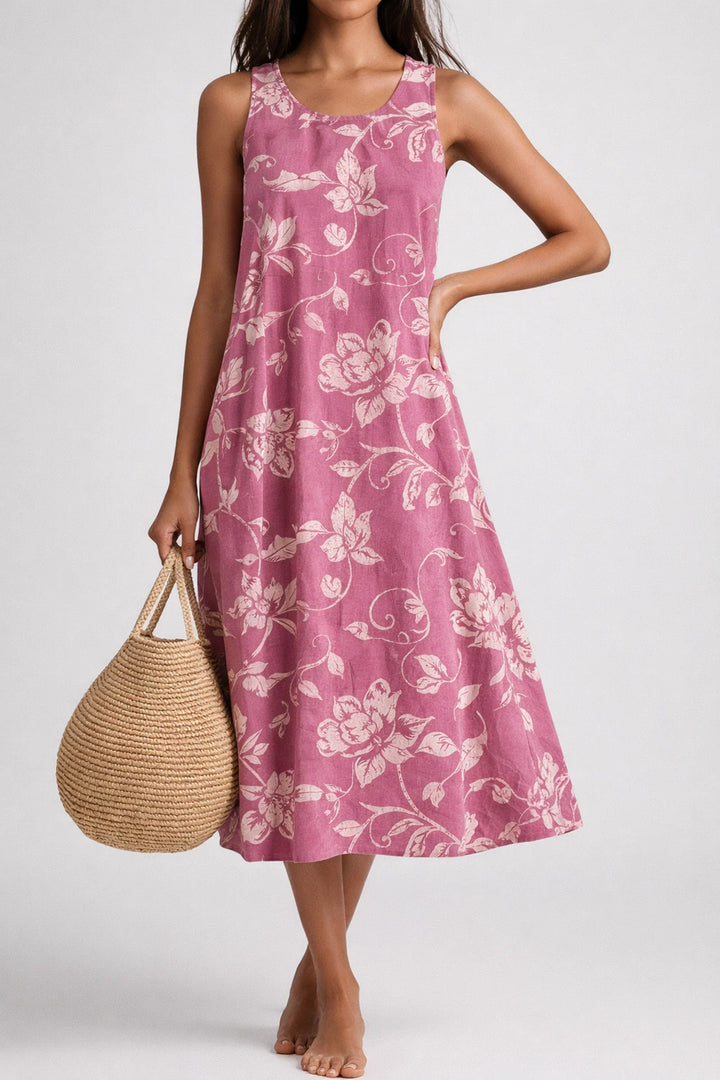 Lightweight Beach Breeze Midi Dress Flowing Summer Style