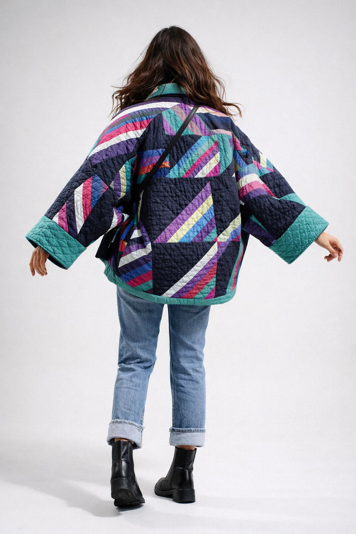 Womens Colourful Oversized Statement Jacket