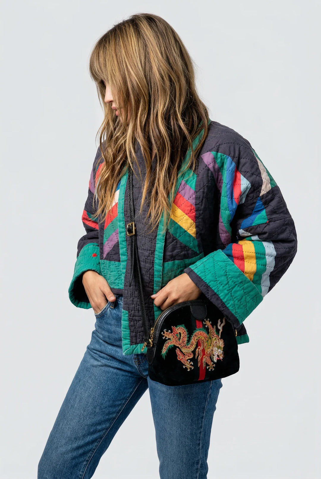 Womens Colourful Oversized Statement Jacket