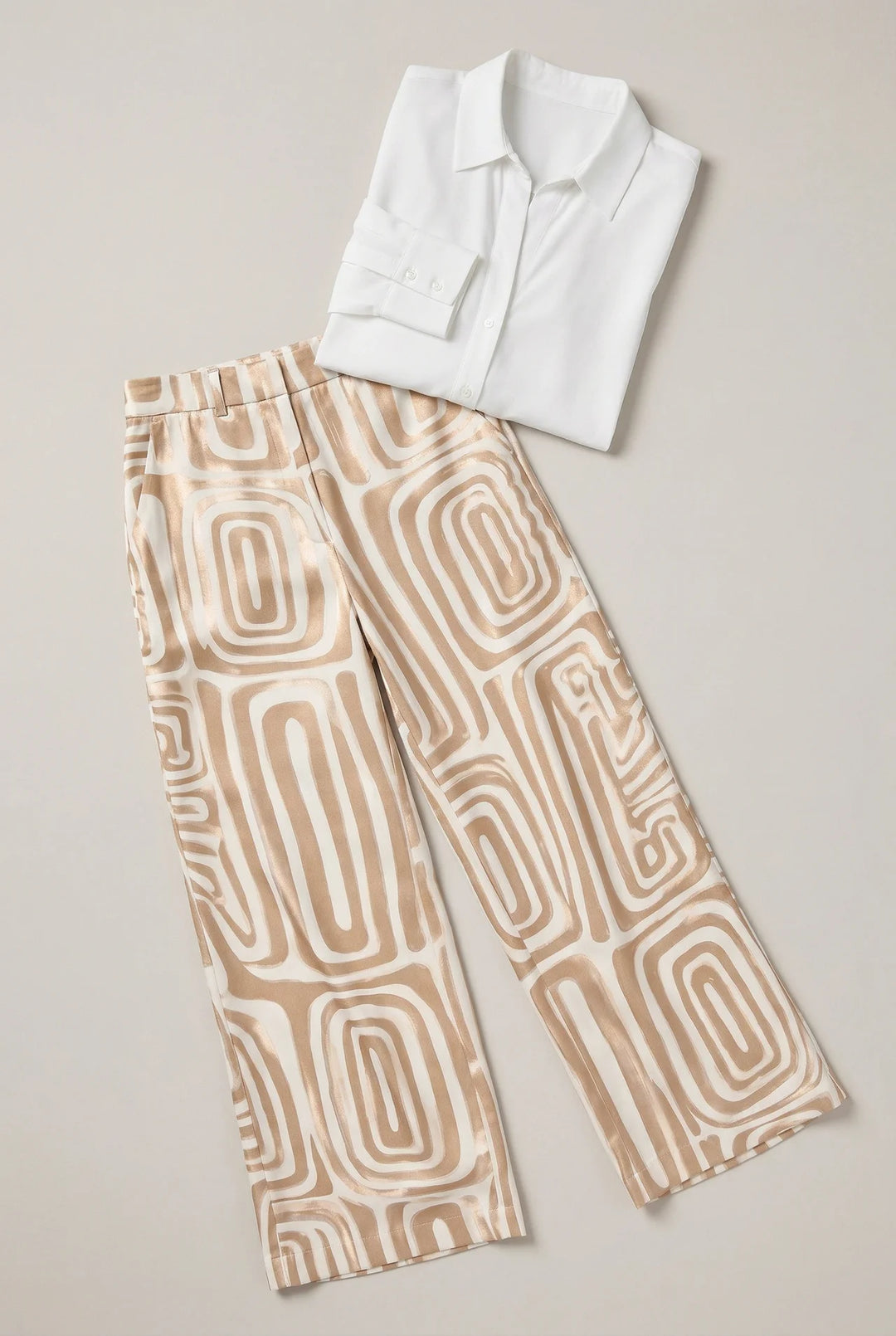 Womens Elegant Wrap Top and Trousers Set