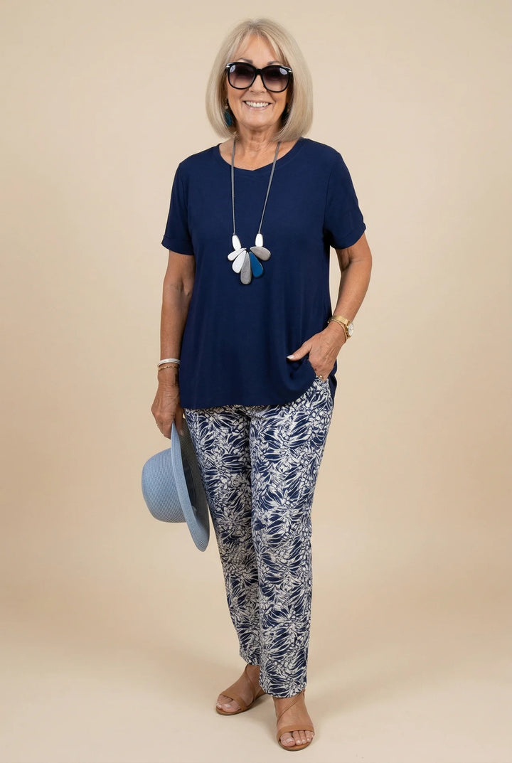 Womens Coastal Linen Blend Two Piece Set