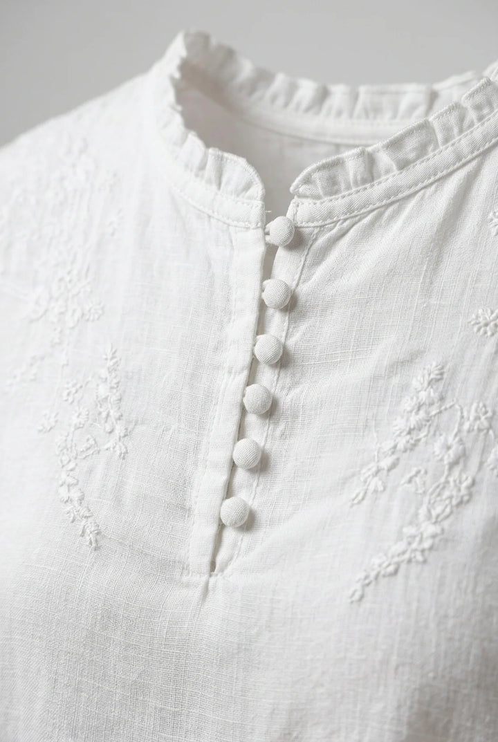 Womens Floral Button Front Blouse