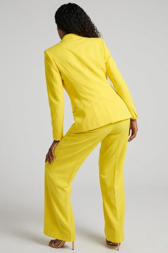 Womens Chic Blazer and Trousers Set
