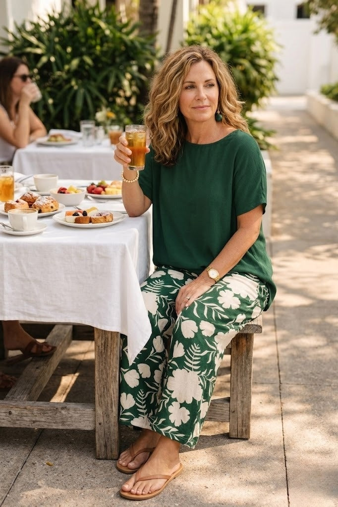 Womens Elegant Relaxed Two Piece Summer Set