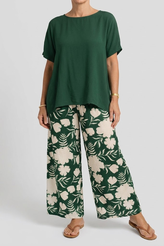 Womens Elegant Relaxed Two Piece Summer Set