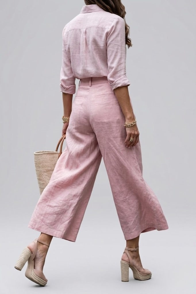 Womens Capri Pants and Loose Shirt Set